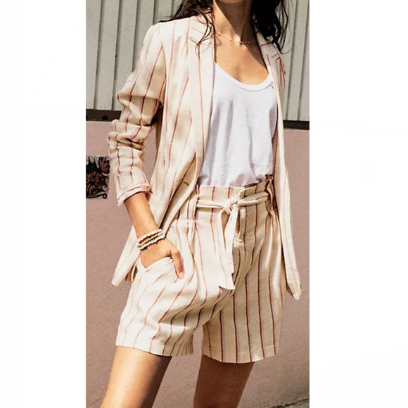 Anthropologie Jackets & Blazers - Anthropologie Edisto Stripe Blazer Ivory Size 2P